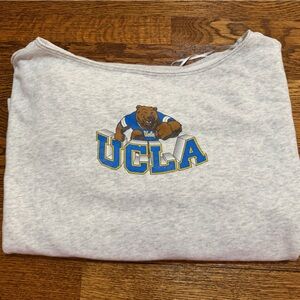 UCLA Collegiate Hollister Cream Fleece-Lined Pullover